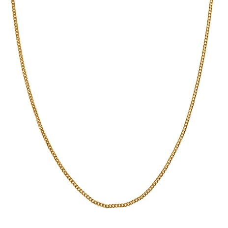 Ottoman Treasures - 9K Yellow Gold Curb Necklace with Spring Ring Clasp