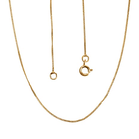 Ottoman Treasures - 9K Yellow Gold Curb Necklace with Spring Ring Clasp