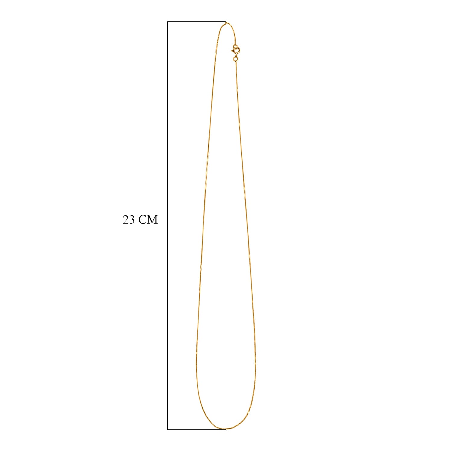 Ottoman Treasures - 9K Yellow Gold Curb Necklace with Spring Ring Clasp Ottoman Treasures - 9K Yellow Gold Curb Necklace with Spring Ring Clasp