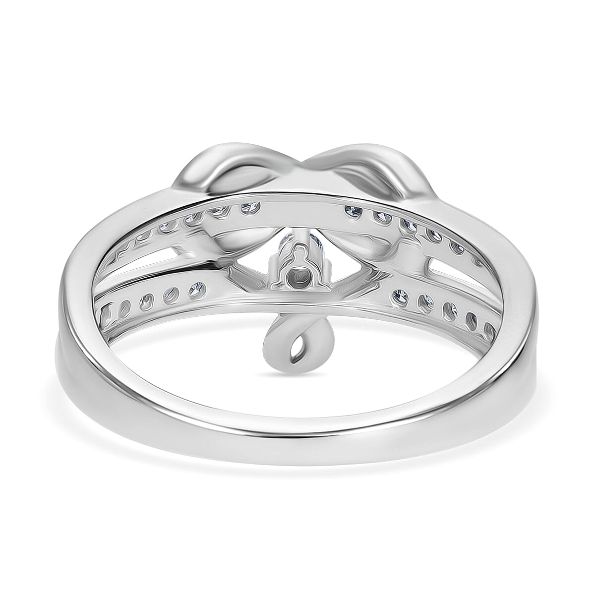 Luxuriant Diamond Lab Grown Diamond (SI-G-H) Ring in Vermeil Yellow & Rose Gold Plated Sterling Silver 0.32 Ct.