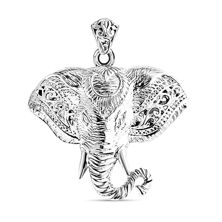 Royal Bali Sterling Silver Sumatran Elephant Pendant,  Silver Wt. 15.90 Gms