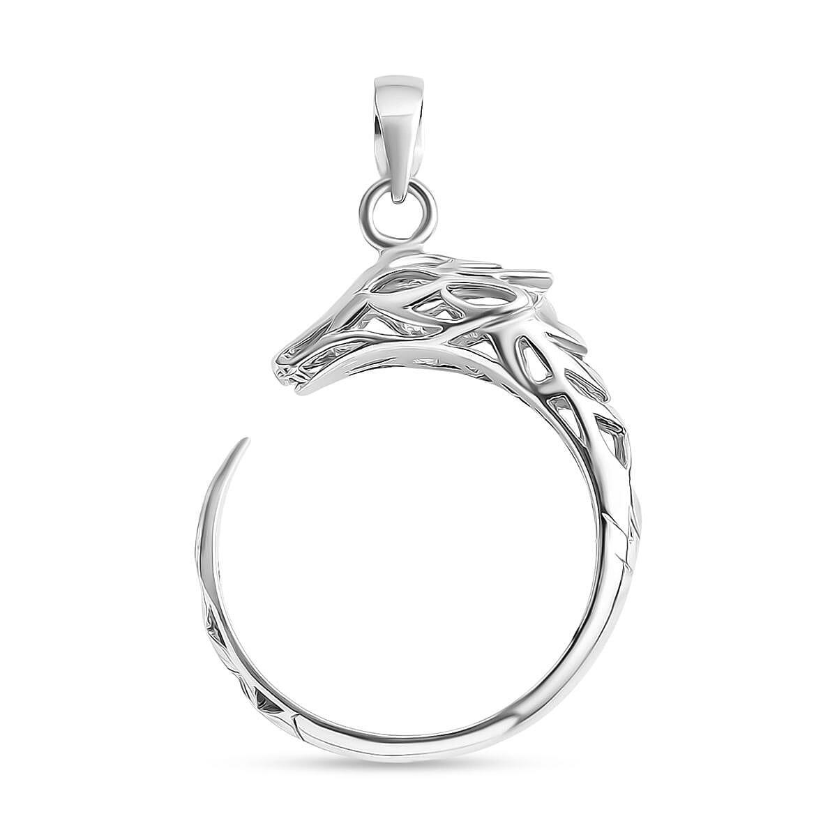 Handmade Sterling Silver Dragon Pendant, Silver Wt 6.20 Gms.