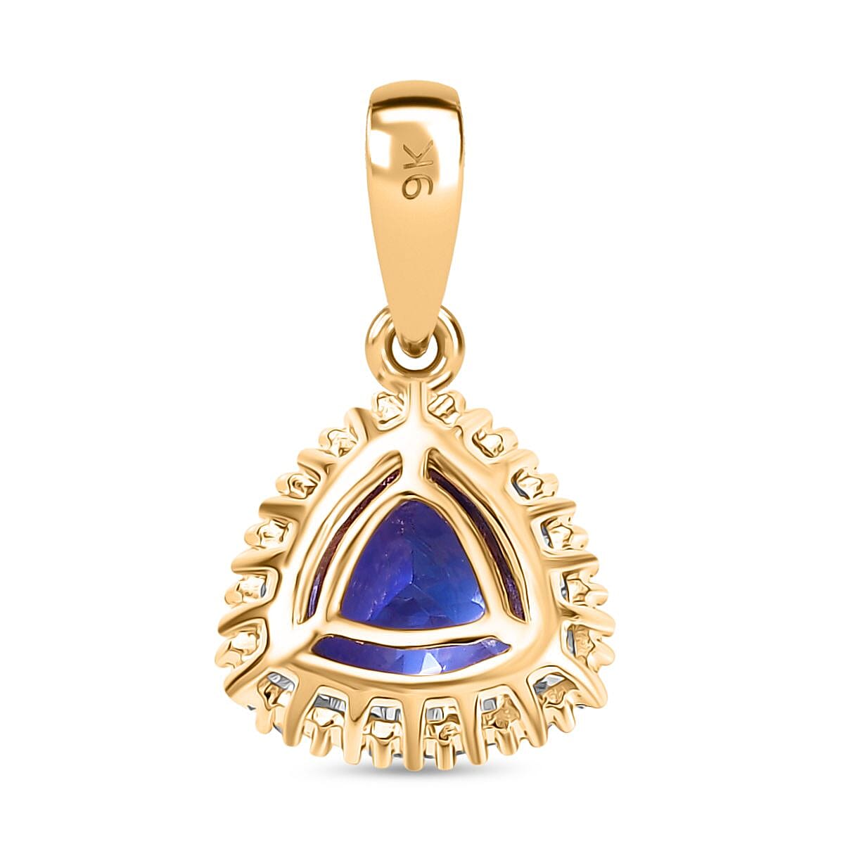 9K Yellow Gold Tanzanite & Diamond Pendant 1.04 Ct. 9K Yellow Gold Tanzanite & Diamond Pendant 1.04 Ct.