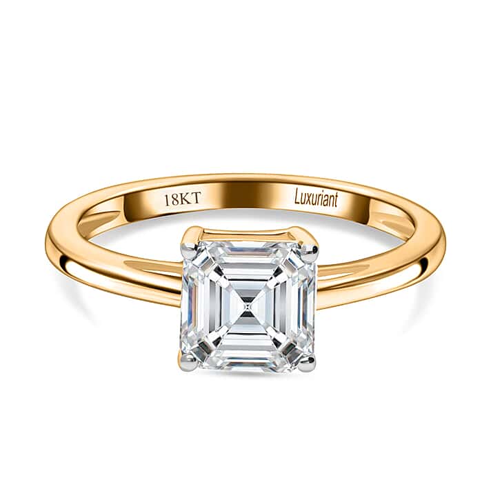 LUXURIANT 18K Yellow Gold IGI Certified Lab Grown Diamond Solitaire Ring 3 Ct.