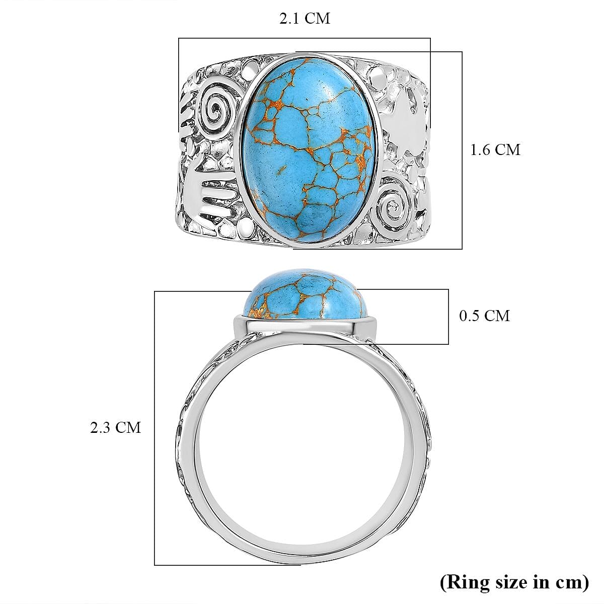 Blue Turquoise Ring 5.49 Ct. Blue Turquoise Ring 5.49 Ct.