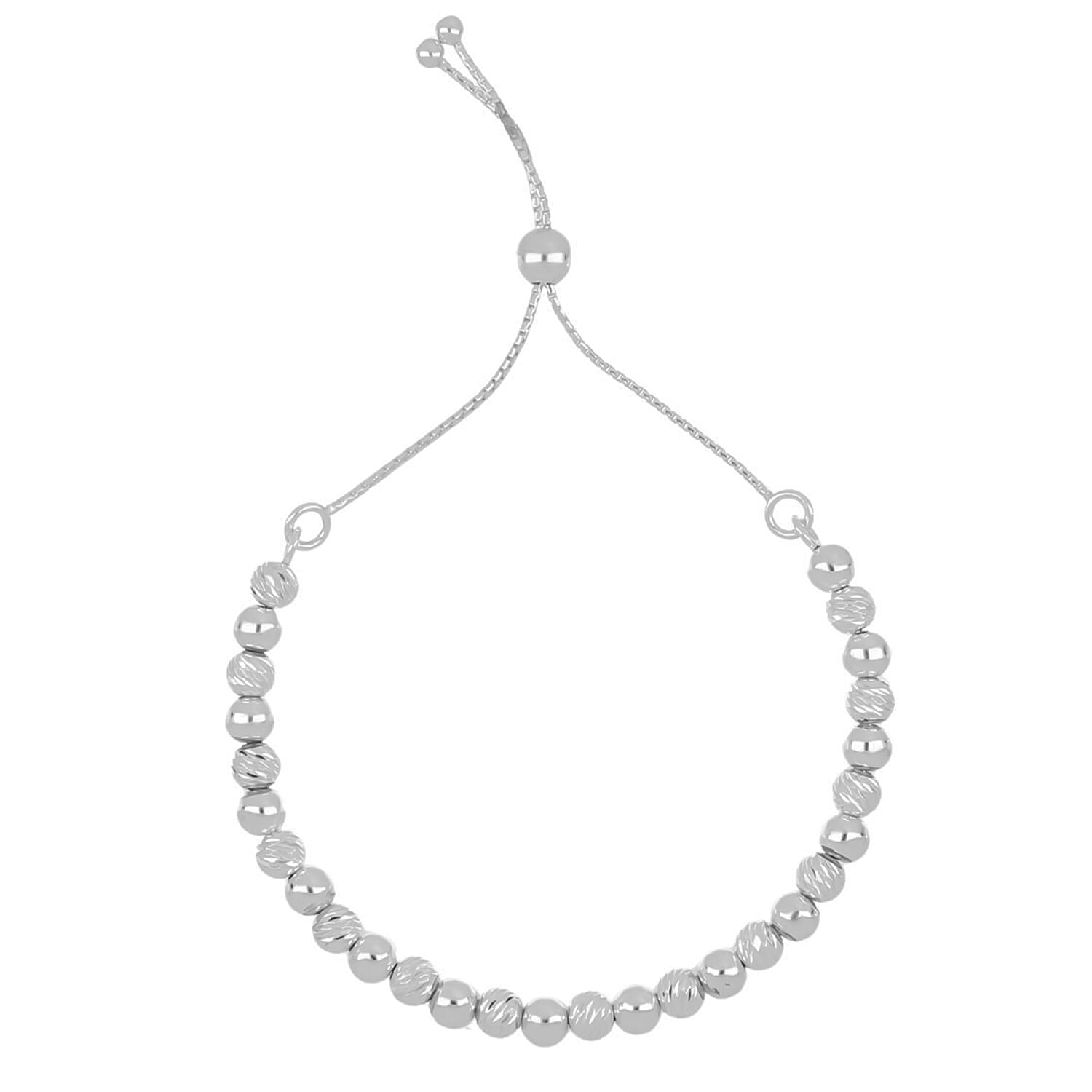 La Bella Fine Italian Jewellery - Handmade Sterling Silver Adjustable Bracelet (Size 6.5 - 9 Adjustable)