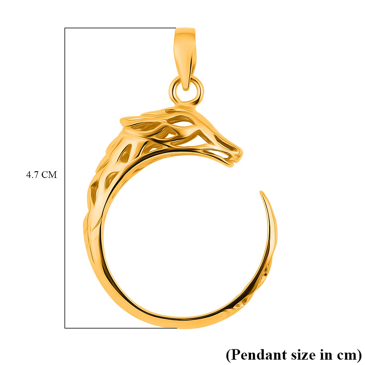 Royal Bali Collection - Handmade Dragon Pendant in 22K Vermeil Yellow Gold Plated Sterling Silver, Silver Wt. 6.20 Gms.