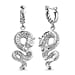 D'joy Royal Bali Collection Handmade Sterling Silver Dragon Earrings with Clasp