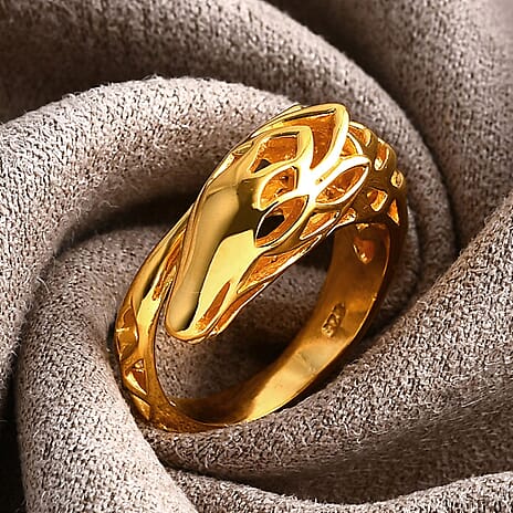 Royal Bali Collection - 22K Vermeil Yellow Gold Plated Sterling Silver Dragon Ring