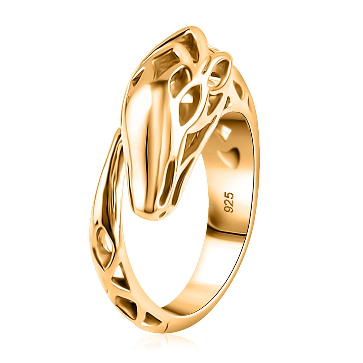 Royal Bali Collection - 22K Vermeil Yellow Gold Plated Sterling Silver Dragon Ring