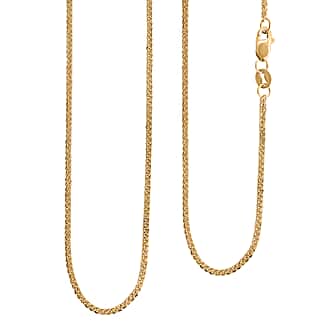 9K Yellow Gold Spiga Necklace (Size 16) with Lobster Clasp