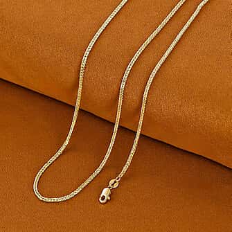 9K Yellow Gold Spiga Necklace (Size 16) with Lobster Clasp