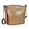 Croc Embossed Shoulder Bag - Lilac