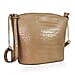 Croc Embossed Shoulder Bag - Lilac