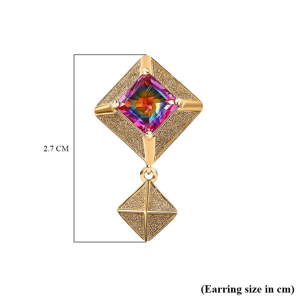 Nebula Quartz Galaxy Glow Solitaire Stud Push Back Earrings in 18K Vermeil Yellow Gold Plated Sterling Silver 3.54 Ct. Nebula Quartz Galaxy Glow Solitaire Stud Push Back Earrings in 18K Vermeil Yellow Gold Plated Sterling Silver 3.54 Ct.