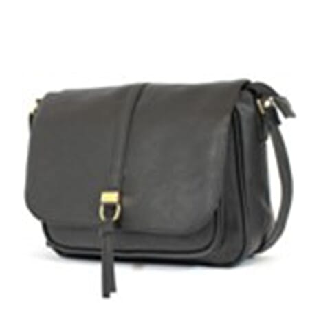 Nicole Brown - Shoulder Handbag With Double Zip - Black