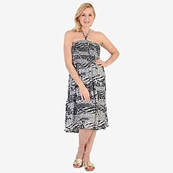 Nabella Signature Collection - Signature Collection Allover Print 3-in-1 Multi-Style Convertible Dress
