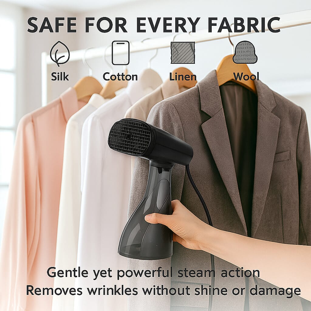 Homesmart Advance Technology Handheld Garment Steamer - Revolutionise Your Wardrobe Care Routine - 380ml