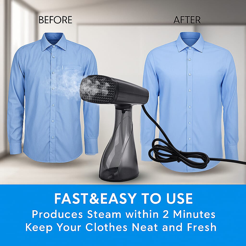 Homesmart Advance Technology Handheld Garment Steamer - Revolutionise Your Wardrobe Care Routine - 380ml