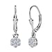 LUXURIANT 0.50 Ct. Lab Grown Diamond Cluster Earrings in Rhodium Overlay Sterling Silver