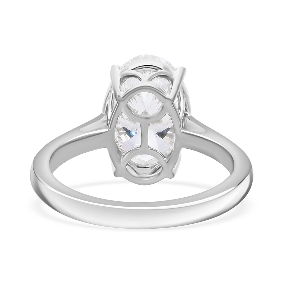 Luxuriant Diamond 950 Platinum IGI Certified (VS2-G) Oval Cut Lab Grown Diamond Ring 3.02 Ct.