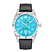Mathey Tissot - Mergulhador GMT MRGSK Quartz Movt. 20ATM WR Teal Dial Mens Watch with Black Genuine Leather Strap