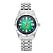 Mathey Tissot - Mergulhador MRG2 Automatic Movt. 20ATM WR Green Dial Mens Watch with Silver Colour Stainless Steel Strap