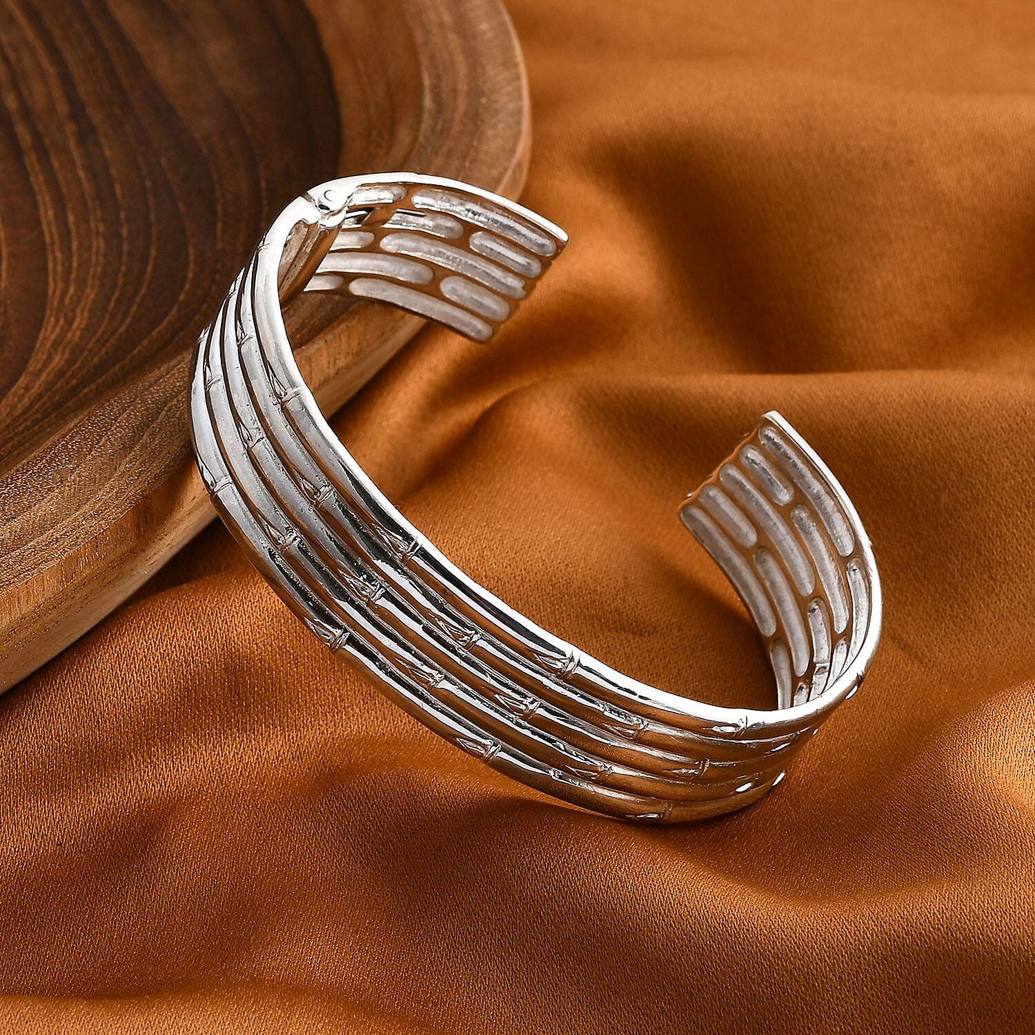 Royal Bali Collection - Sterling Silver Bangle (Size 7.5), Silver Wt. 47.03 Gms.