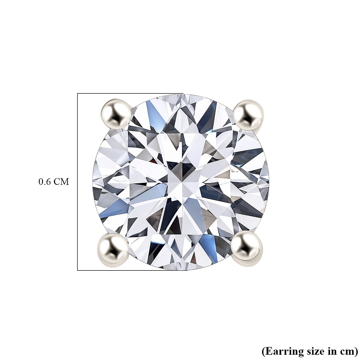 Luxuriant Diamond Lab Grown Diamond Push Back Earrings in Vermeil Yellow Gold Plated Sterling Silver 1.5 Ct.