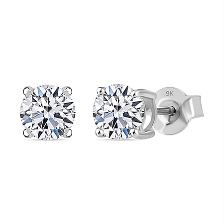 LUXURIANT 1.5 Ct. Lab Grown Diamond Solitaire Stud Earring with Push Back in 9K White Gold (SI-GH) LUXURIANT 1.5 Ct. Lab Grown Diamond Solitaire Stud Earring with Push Back in 9K White Gold (SI-GH)