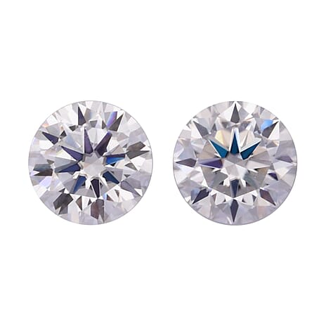 2 Pcs Set - Moissanite Round Shape Gemstone 3.00 Ct.