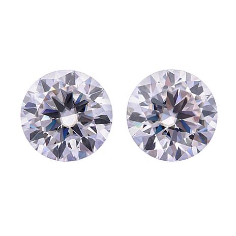Set of 2 - Moissanite Round Gemstone 5.00 Ct.