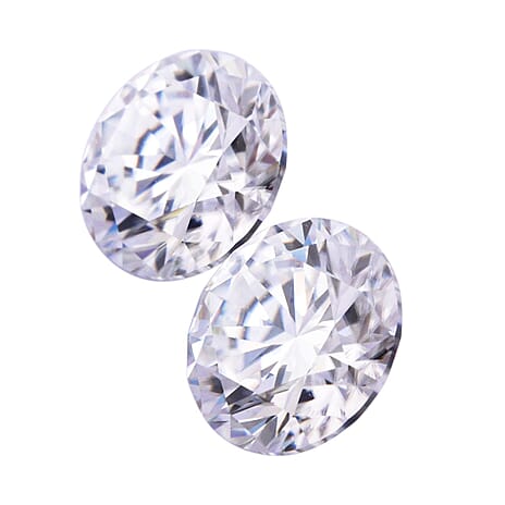 Set of 2 - Moissanite Round Gemstone 5.00 Ct.