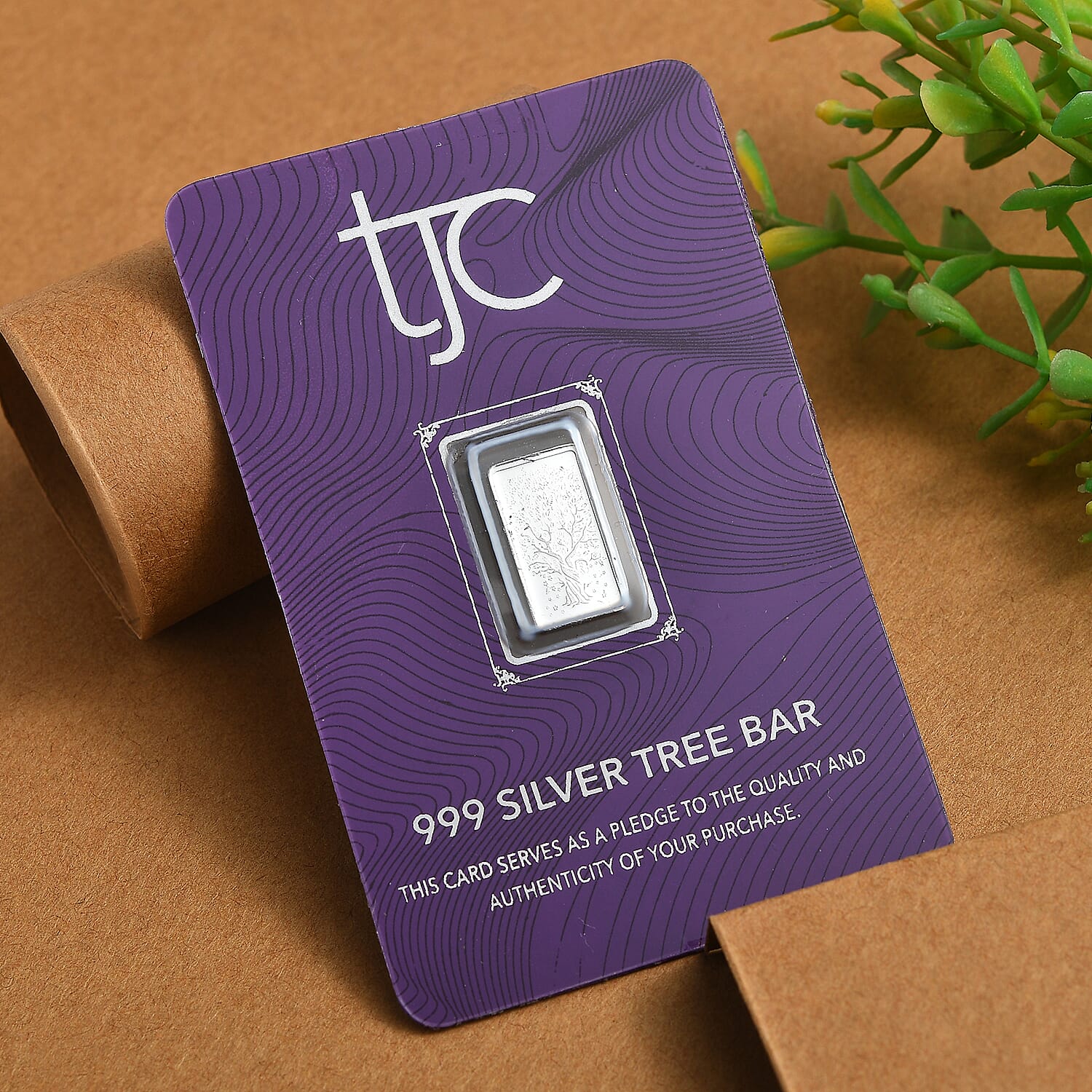 One Time Deal - Pure 999 Silver Tree Of Life Bar