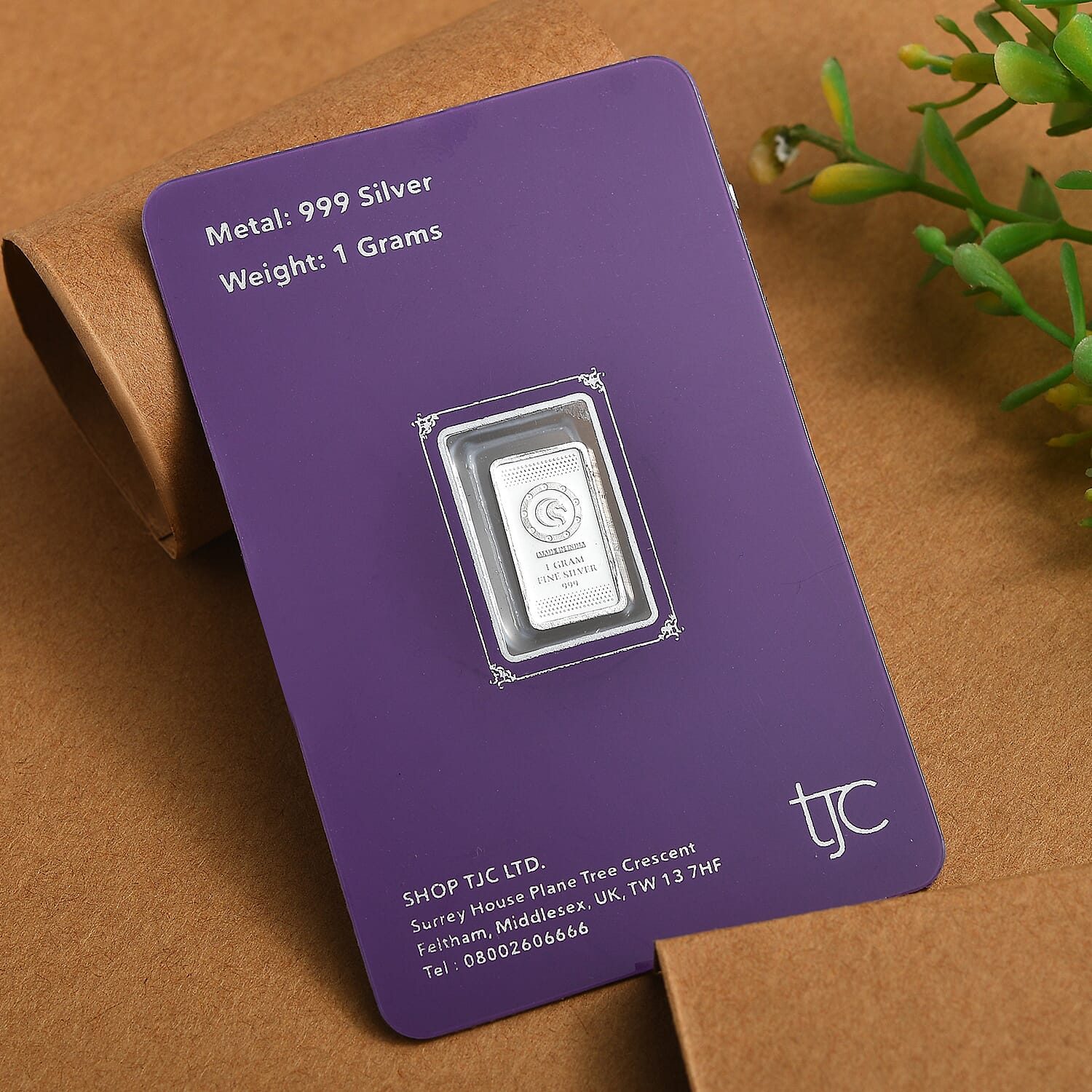 One Time Deal - Pure 999 Silver Tree Of Life Bar