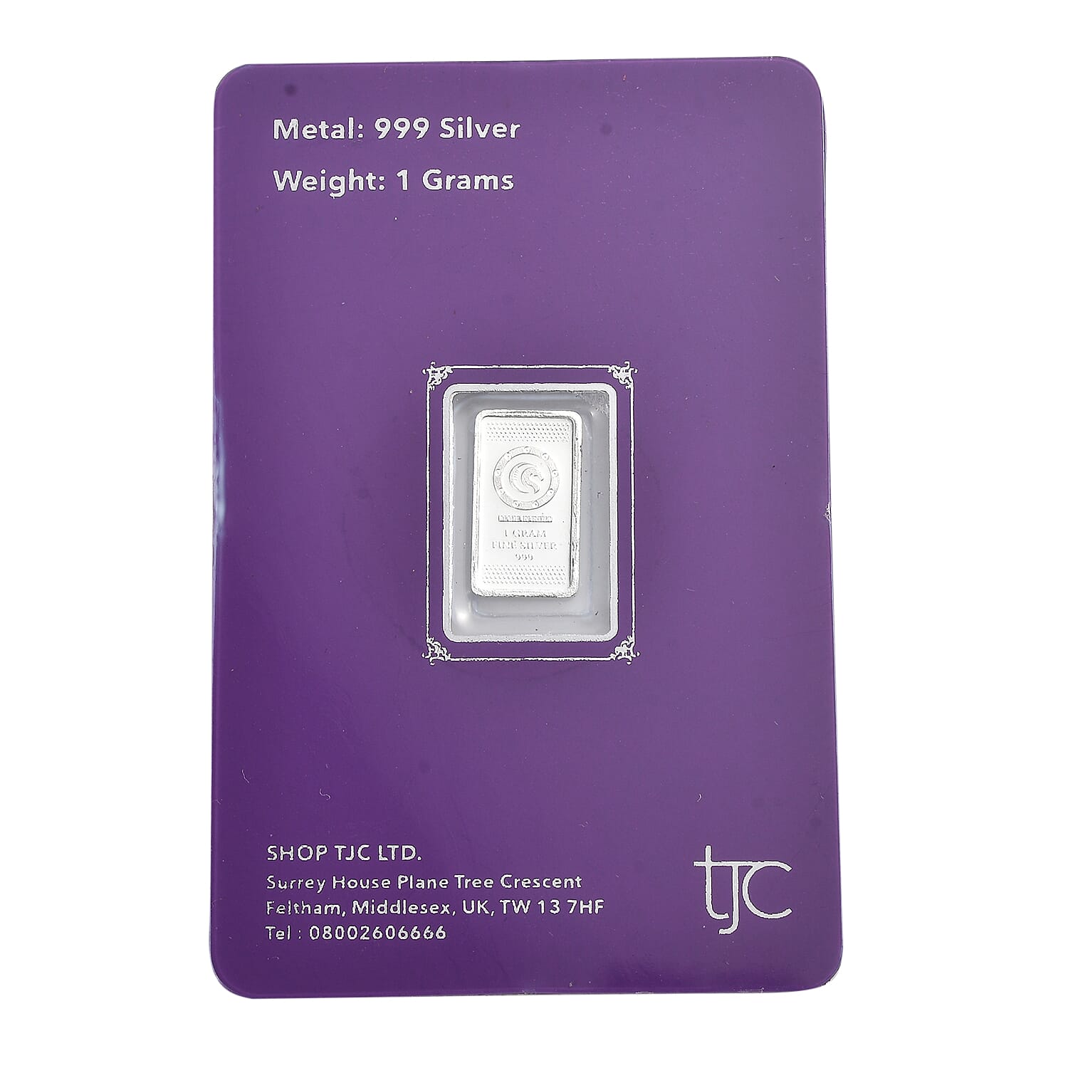 One Time Deal - Pure 999 Silver Tree Of Life Bar