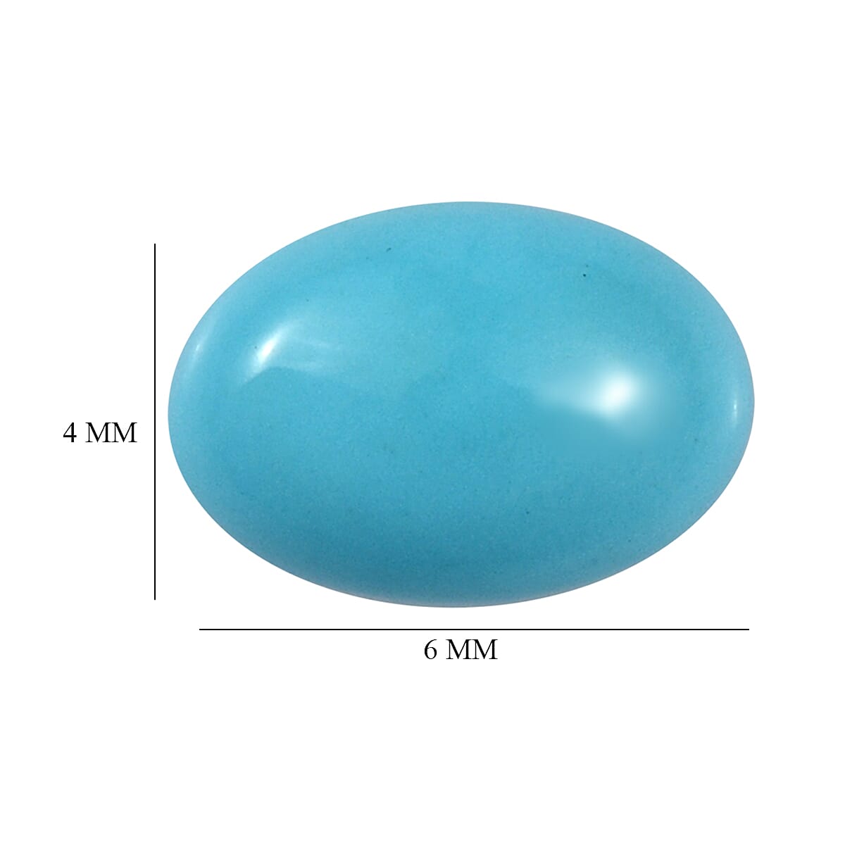 Sleeping Beauty Turquoise Oval Shape Gemstone 0.62 Ct.