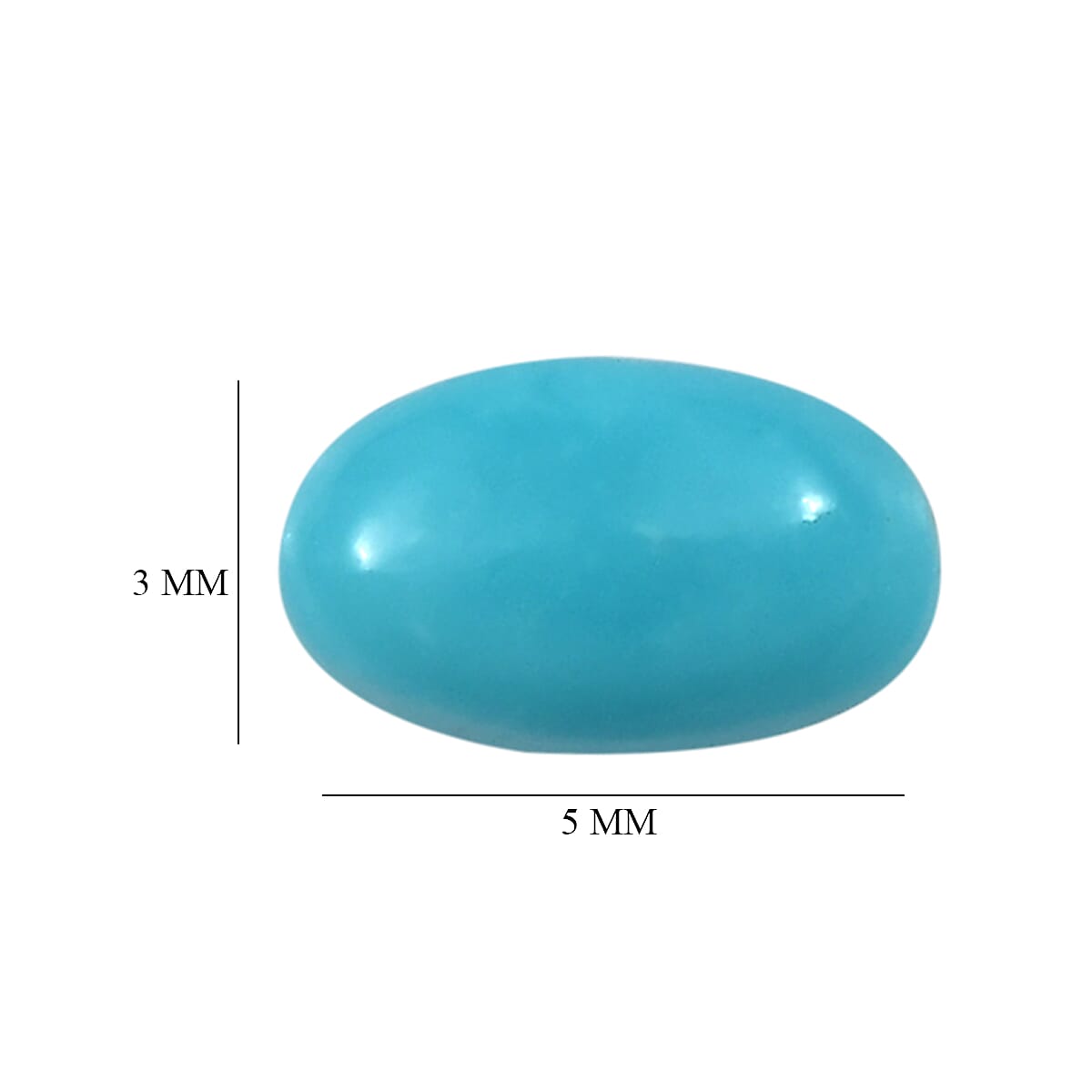 Sleeping Beauty Turquoise Oval Shape Gemstone 0.55 Ct.