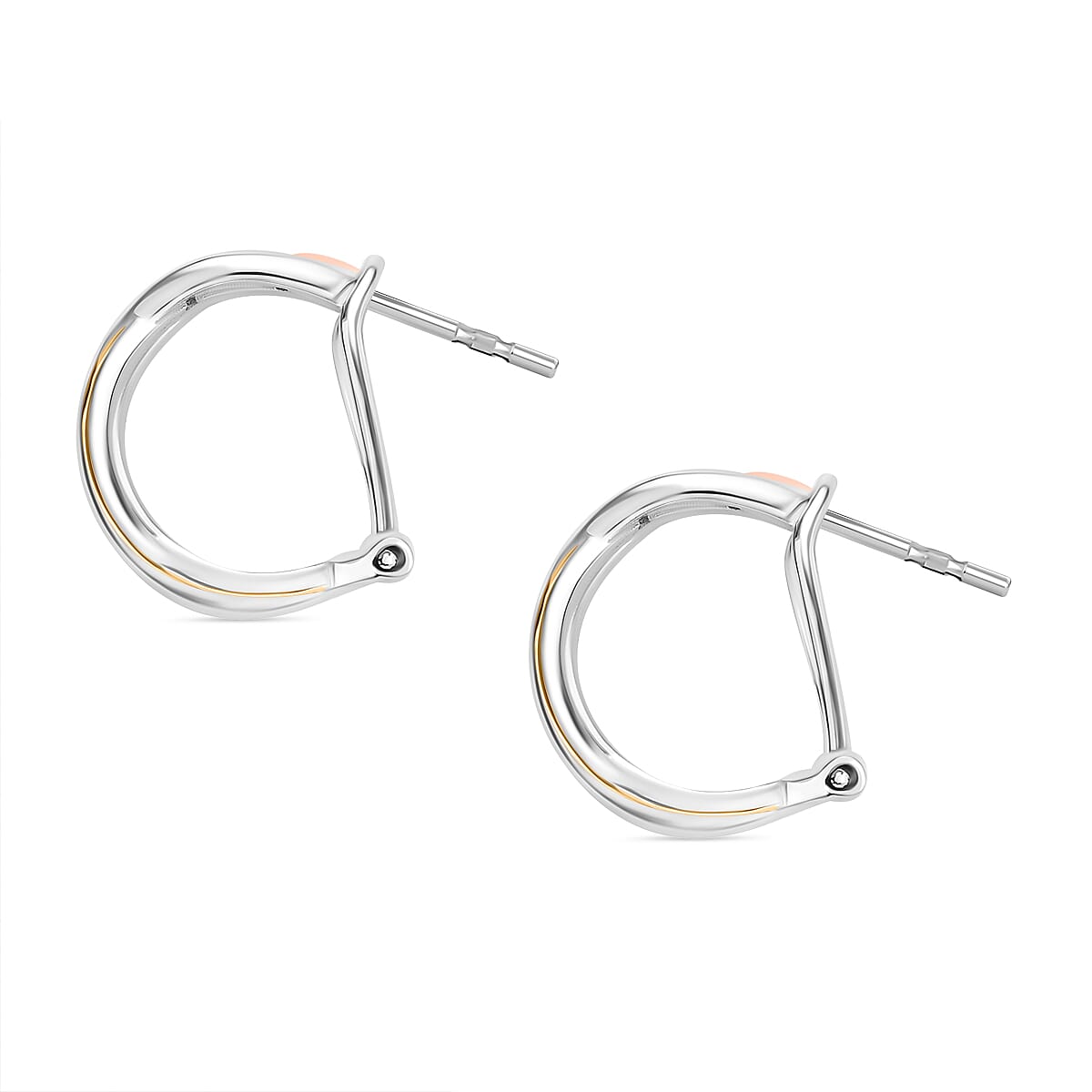 Moissanite J Hoop Half Hoop Earrings