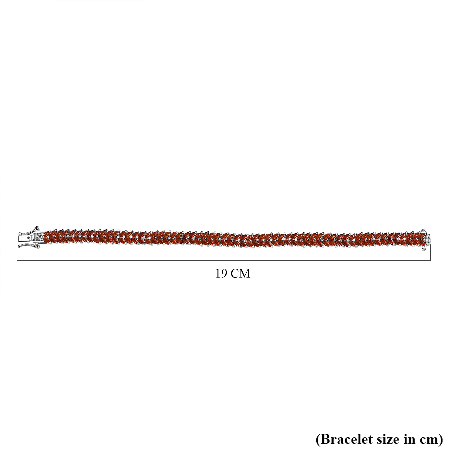 Natural Crimson Fire Opal Bracelet (Size - 7.5) with GB Lock Box in Rhodium Overlay Sterling Silver 4.86 Ct, Silver Wt. 16.20 Gms.