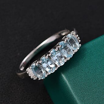https://tjcuk.sirv.com/Products/80/5/8059649/Santamaria-Aquamarine-White-Diamond-5-Stone-Ring-in-Rhodium-Overlay-St_8059649_1.jpg?w=342&h=342