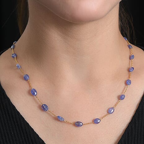 Tanzanite  Necklace (Size - 24) in Vermeil YG Sterling Silver 47.00 ct  42.000  Ct.