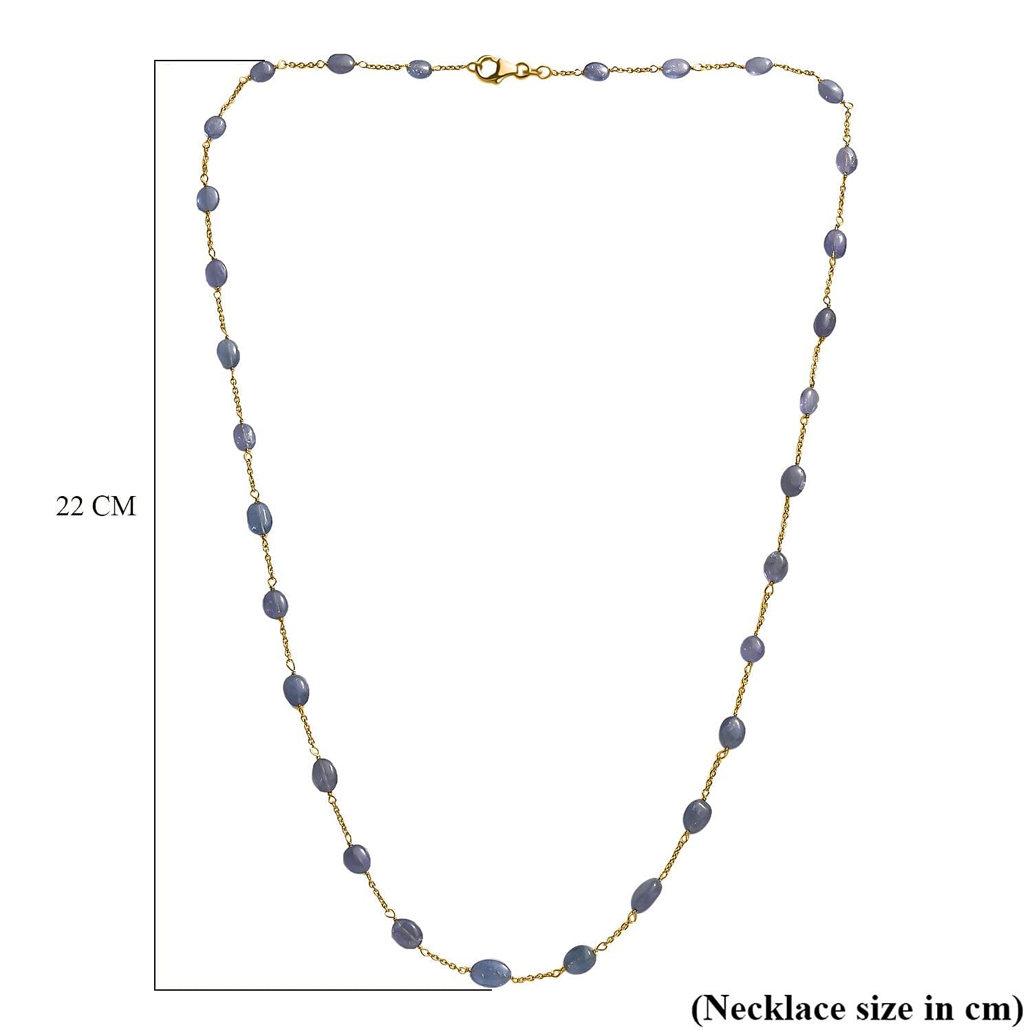 Tanzanite  Necklace (Size - 24) in Vermeil YG Sterling Silver 47.00 ct  42.000  Ct.