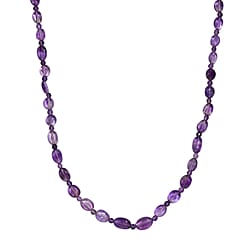 One Time Closeout Deal - African Amethyst Necklace (Size - 20) 75.00 Ct.