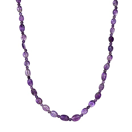 One Time Closeout Deal - African Amethyst Necklace (Size - 20), 75.00 Ct.