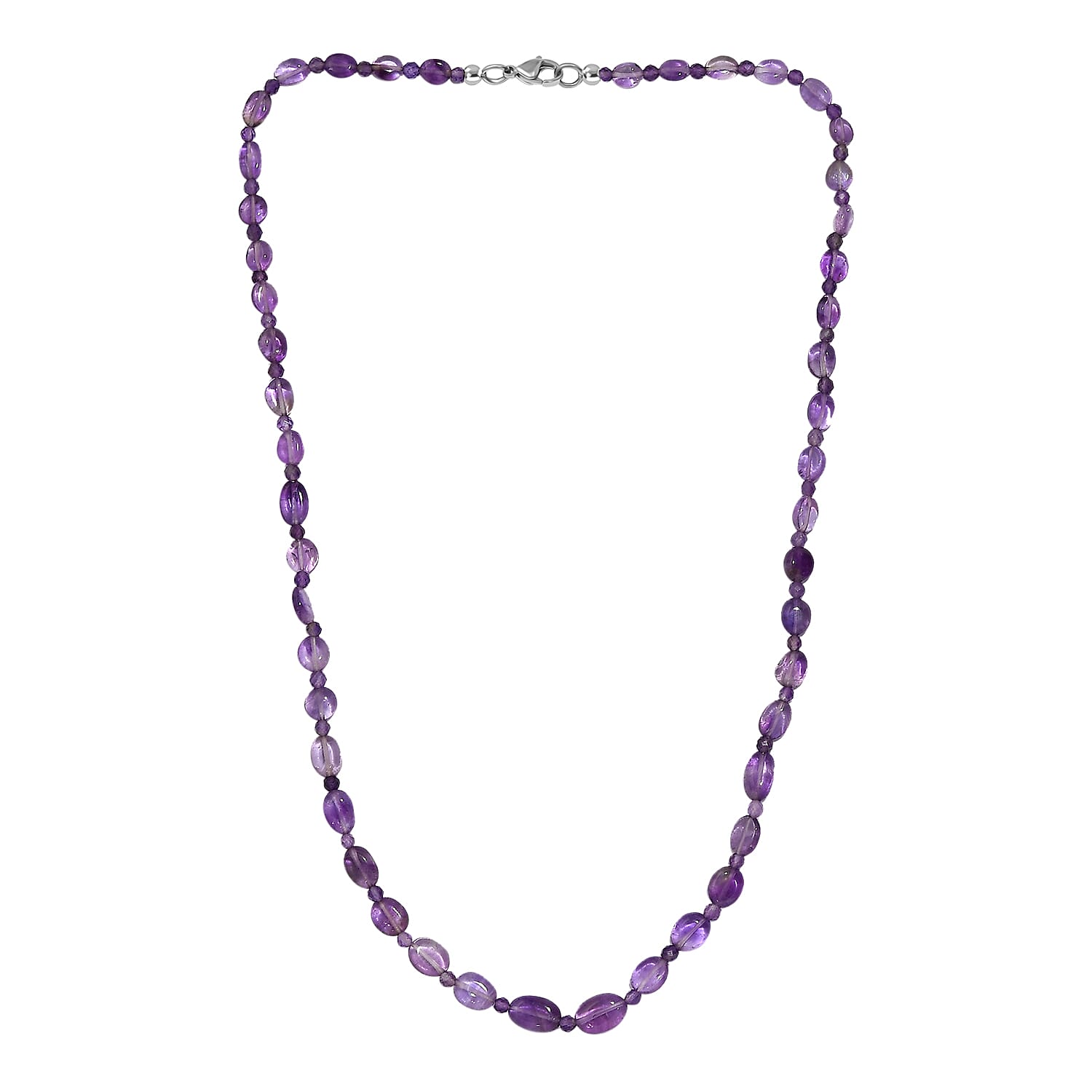 One Time Closeout Deal - African Amethyst Necklace (Size - 20) 75.00 Ct.