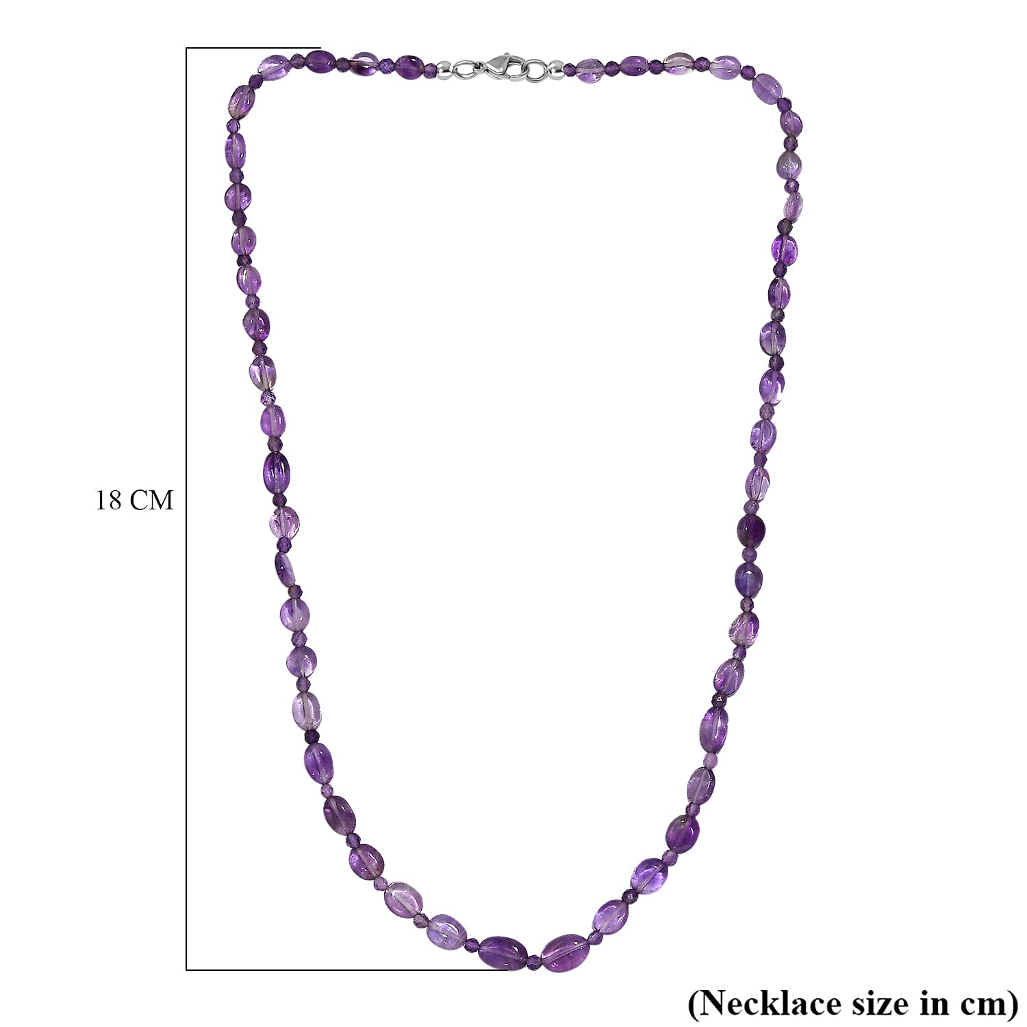 One Time Closeout Deal - African Amethyst Necklace (Size - 20) 75.00 Ct.