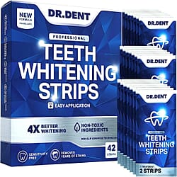 Dr. Dent Teeth Whitening Strips &ndash; 40 Pack | Safe, Enamel-Friendly, Results in 7 Days