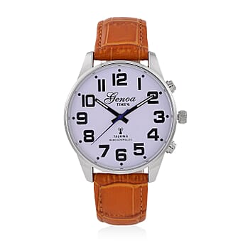 https://tjcuk.sirv.com/Products/80/6/8060157/GENOA-TIME-V2-Quartz-Movt-3ATM-Water-Resistant-White-Dial-Talking-Watc_8060157.jpg?w=342&h=342