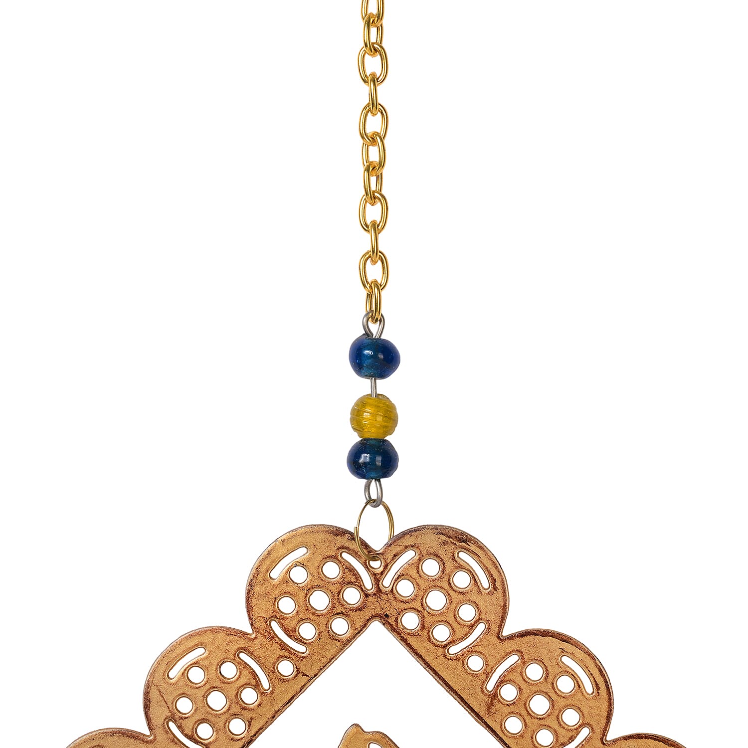 Handmade Tree of Life Hanging Iron Wind Chime (16 x 25 cm) - Golden